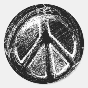 Adesivo Esboço urbano do sinal de paz do Grunge