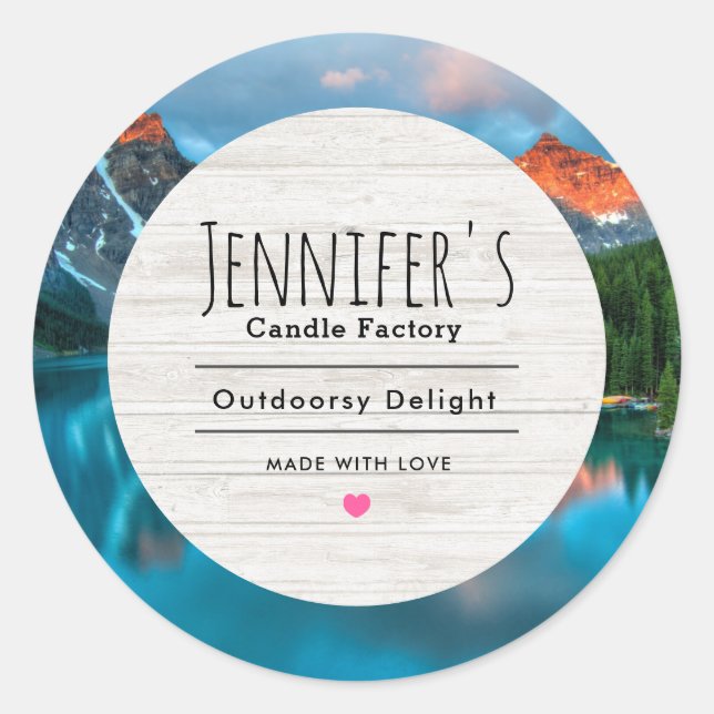 Adesivo Escala de Fotografia de Montanha Cênica e Paisagem (Frente)