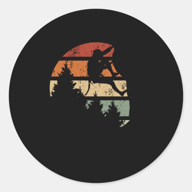 Adesivo Escala de retro retro-pedreira escalada (Frente)