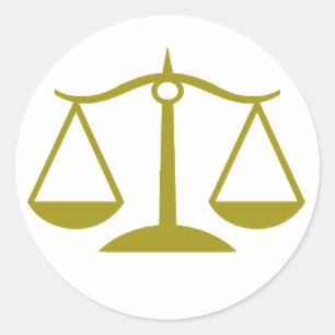Adesivo Escalas de justiça - ouro