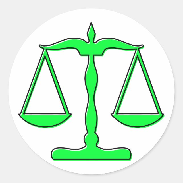 Adesivo escalas ímpares de justiça (Frente)