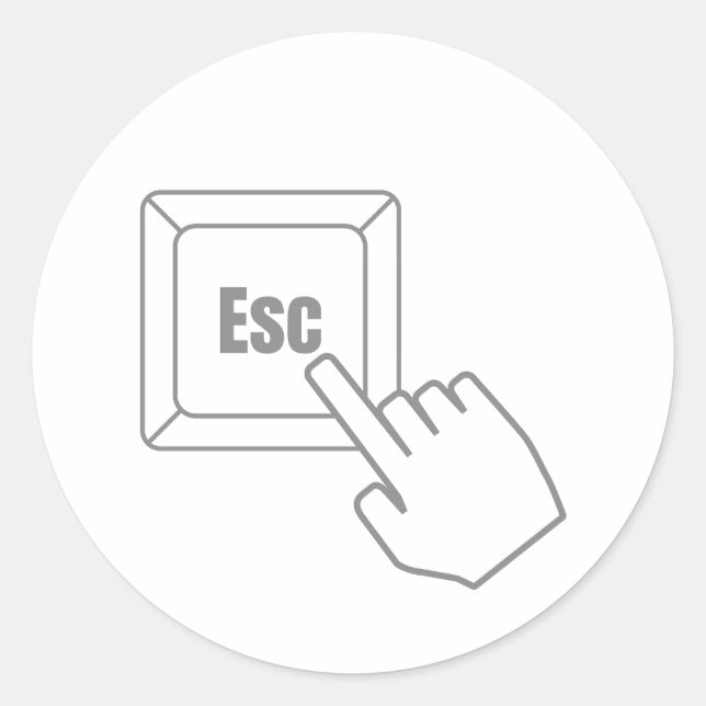 Adesivo Escapar de qualquer (Frente)