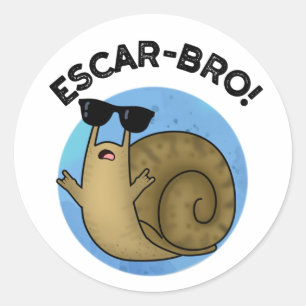Adesivo Escar-bro Cute French Escargot Snail Pun