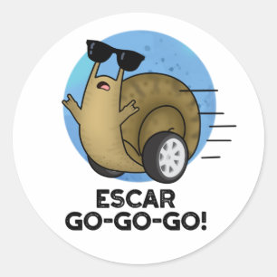 Adesivo Escar-go-go Engraçado Caracol Francês