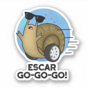 Adesivo Escar-go-go Engraçado Caracol Francês