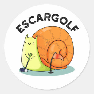 Adesivo Escar-golf Cute Escargot Snail Pun