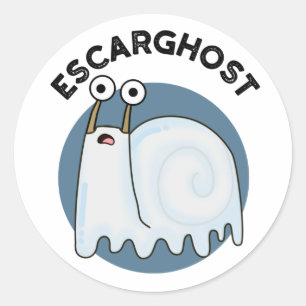 Adesivo Escarghost Funny French Ghost Snail Pun