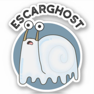 Adesivo Escarghost Funny French Ghost Snail Pun