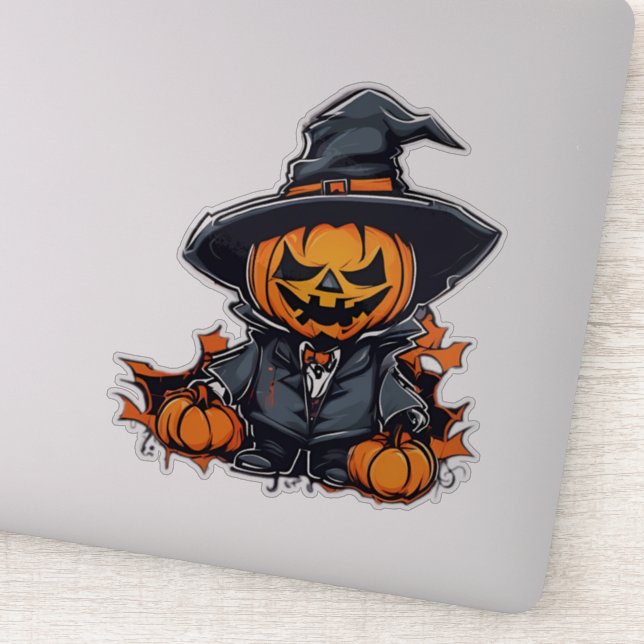 Adesivo Escassez de Abóbora do Halloween Decência Adorável (Detalhe)