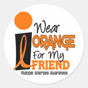 Adesivo Esclerose múltipla do MS eu visto a laranja para
