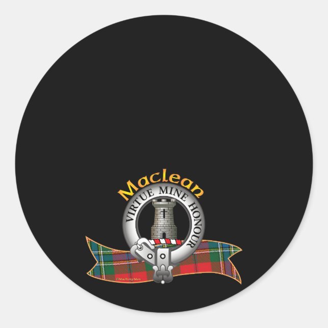 Adesivo Escocês Clã Tan Crest A Torre Embaralada (Frente)