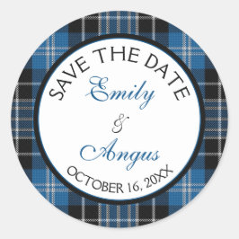 Adesivo Escocês Clarke Clark Tartan Weding a Date