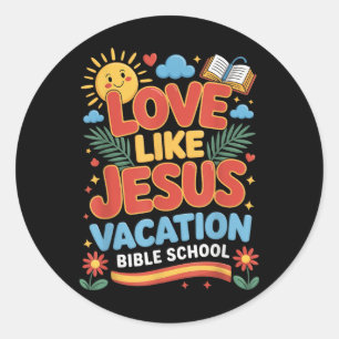 Adesivo Escola Bíblica de Férias Amor Como Jesus Vbs 2025