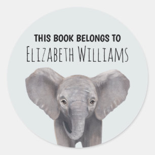 Adesivo Escola de Nomes Personalizados de Elefante para Be