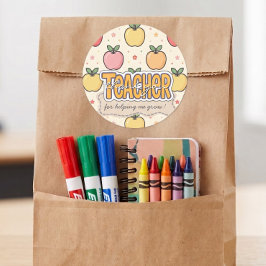 Adesivo Escola de Professor Amarelo Padrão de Maçã 