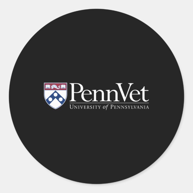Adesivo Escola Veterinária Da Penn Quakers (Frente)