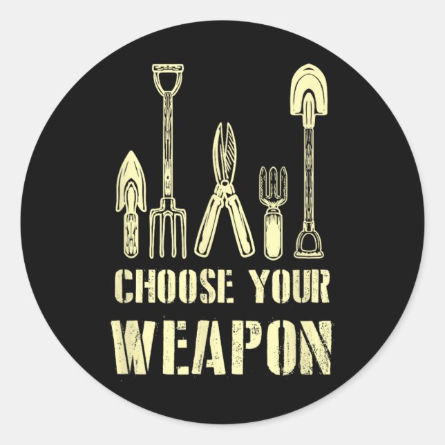 Adesivo Escolha a sua arma Legal de jardinagem verde para  (Frente)