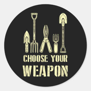 Adesivo Escolha a sua arma Legal de jardinagem verde para 