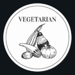 Adesivo Escolha da Refeição do Casamento Vegetariano Russo<br><div class="desc">Elegante adesivos de escolha de refeição rústica - perfeito para colocar na parte de trás de cartões de lugar para especificar sua escolha de refeição de hóspedes. Também perfeito para jantadas de ensaio e grandes reuniões familiares.</div>