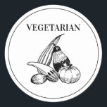 Adesivo Escolha da Refeição do Casamento Vegetariano Russo<br><div class="desc">Elegante adesivos de escolha de refeição rústica - perfeito para colocar na parte de trás de cartões de lugar para especificar sua escolha de refeição de hóspedes. Também perfeito para jantadas de ensaio e grandes reuniões familiares.</div>