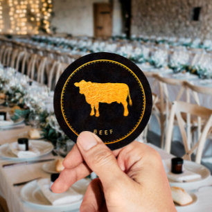 Adesivo Escolha de Comida de Casamento de Carne Chique Pre