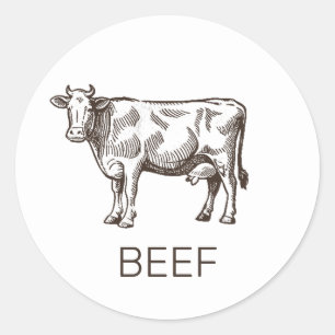 Adesivo Escolha de Refeição de Casamento de Carne Personal