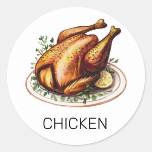 Adesivo Escolha de Refeição de Casamento de Frango Persona