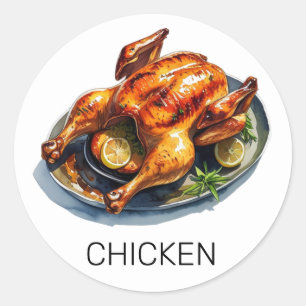 Adesivo Escolha de Refeição de Casamento de Frango Persona