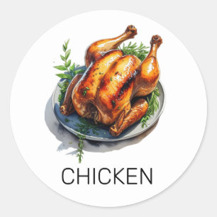 Adesivo Escolha de Refeição de Casamento de Frango Persona