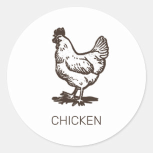 Adesivo Escolha de Refeição de Casamento de Frango Persona