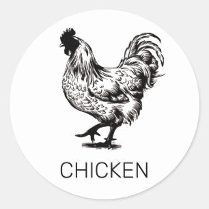 Adesivo Escolha de Refeição de Casamento de Frango Persona