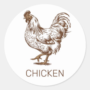 Adesivo Escolha de Refeição de Casamento de Frango Persona