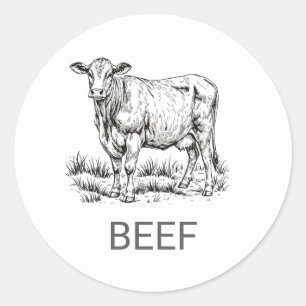 Adesivo Escolha de Refeições de Casamento de Carne Persona
