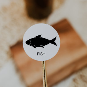 Adesivo Escolha de Refeições de Casamento de Peixes