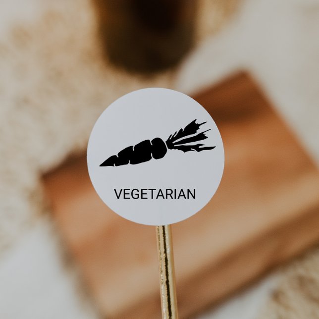 Adesivo Escolha de Refeições de Casamento Vegetariano (Criador carregado)