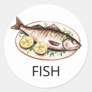 Adesivo Escolha de refeições para casamentos com FISH pers