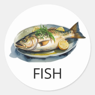 Adesivo Escolha de refeições para casamentos com FISH pers