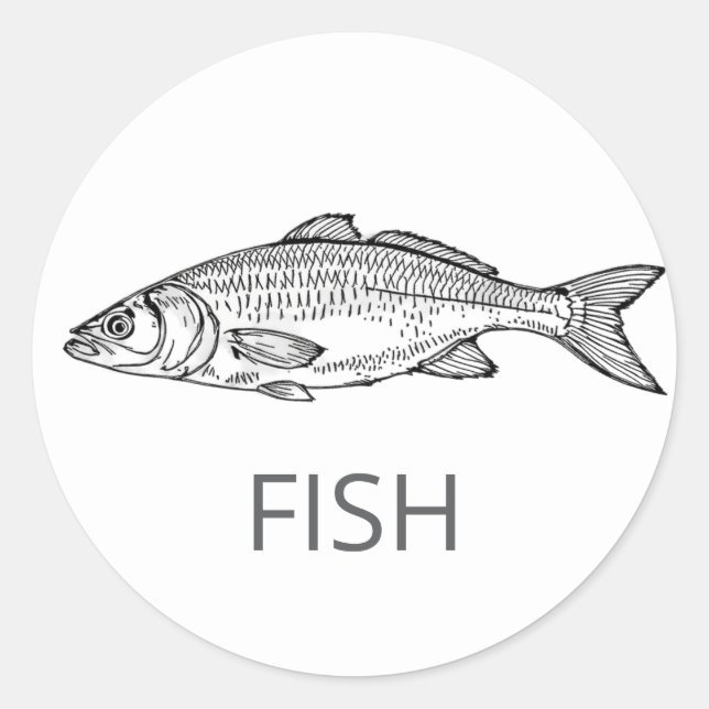 Adesivo Escolha de refeições para casamentos com FISH pers (Frente)