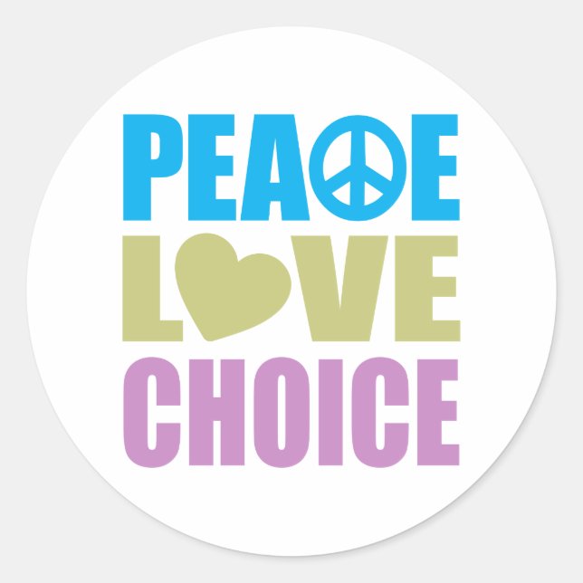 Adesivo Escolha do Amor pela Paz (Frente)