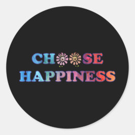 Adesivo Escolha Felicidade Arco-Íris