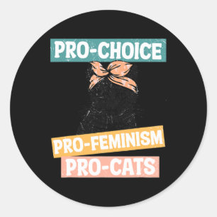 Adesivo Escolha Feminista Cat Mãe Direitos Reprodutivos Pr