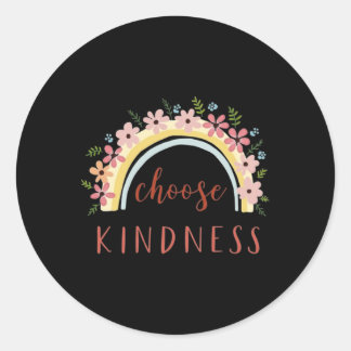 Adesivo Escolha gentileza Design do Arco-Íris Floral