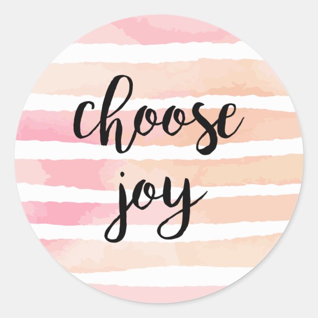 Adesivo Escolha Joy Inspiron Quote Watercolor Link (Frente)