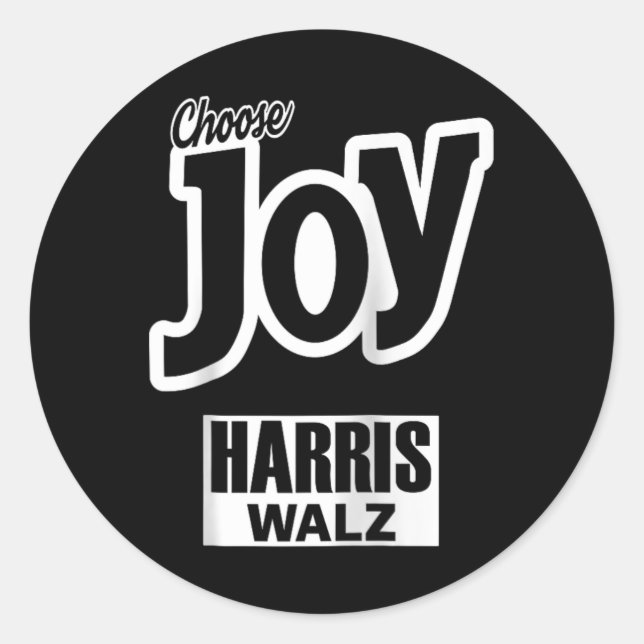 Adesivo Escolha Joy Kamala Harris Tim Walz Slogan 2024 Gal (Frente)