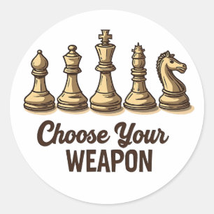 Adesivo Escolha seu jogador de peças de xadrez engraçado p