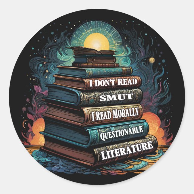 Adesivo Escolhas de Livros Humor (Frente)