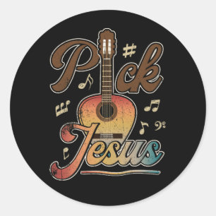 Adesivo Escolher Jesus Música Pastor Páscoa Clássica Guita