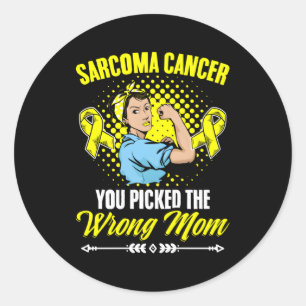 Adesivo Escolhida Má Mãe Guerreira Amarela Sarcoma Can