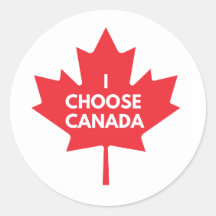 Escolho o canadiano Round Sticker