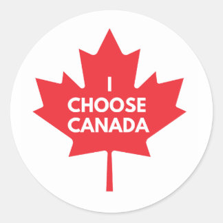 Adesivo Escolho o canadiano Round Sticker